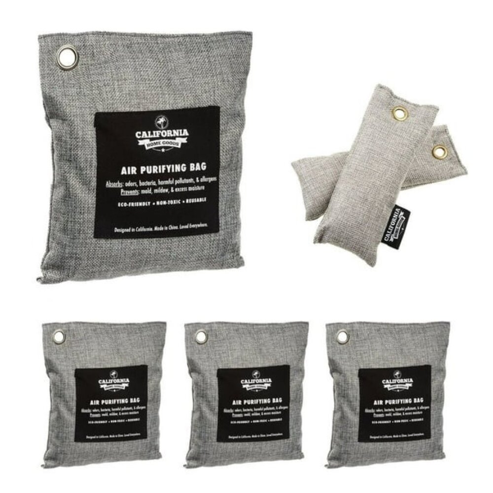 CALIFORNIA HOME GOODS AIR PURIFYING BAMBOO CHARCOAL BAGS 1-500 3-200G + 2-50G